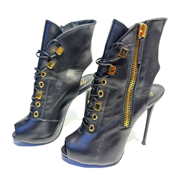 Giuseppe Zanotti Peep Toe Ankle Boot - Picture 1 of 15